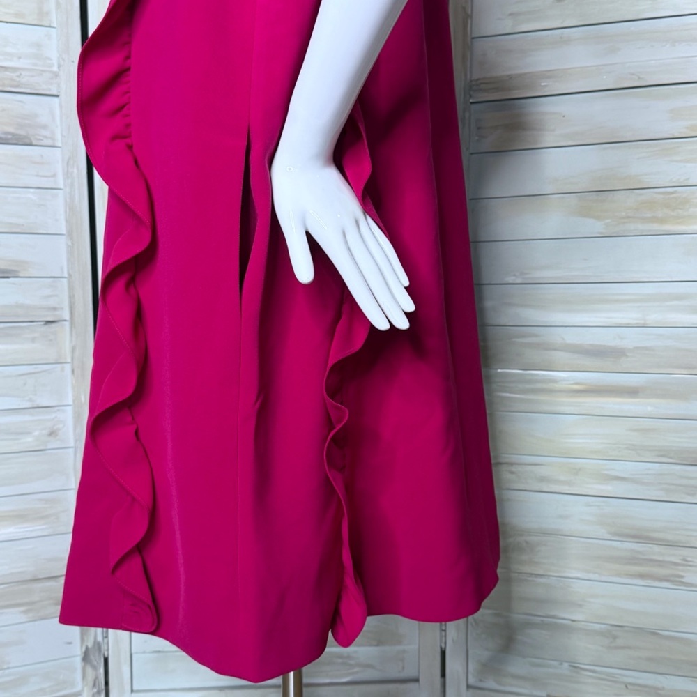 Ted Baker Torriya deep pink halter neck ruffle tunic dress Ted 4 = US 12 NWT - Picture 5 of 10